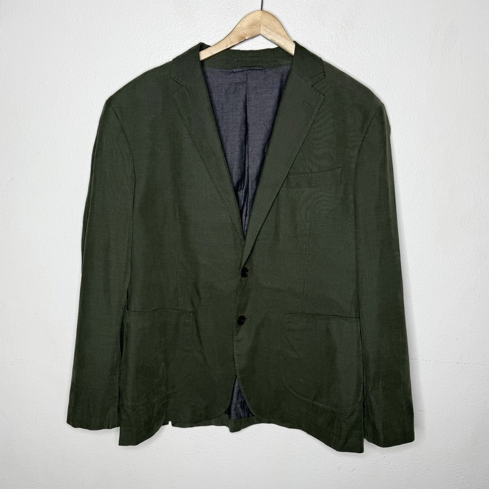 Rodd And Gunn Sports Fit Albini Italian Fabric Green Blazer Sport Coat Men's XL